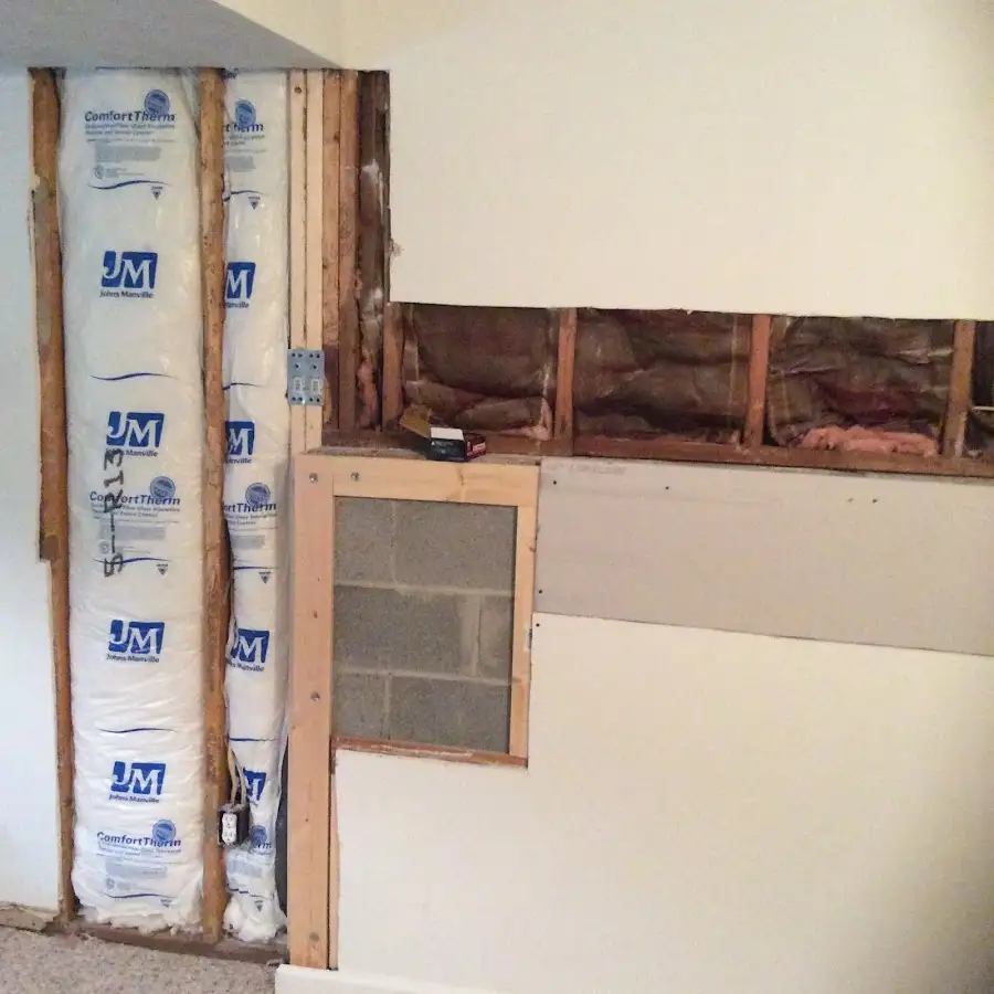 Wall insulation replacement during Contents Cleaning & Restoration in Temecula